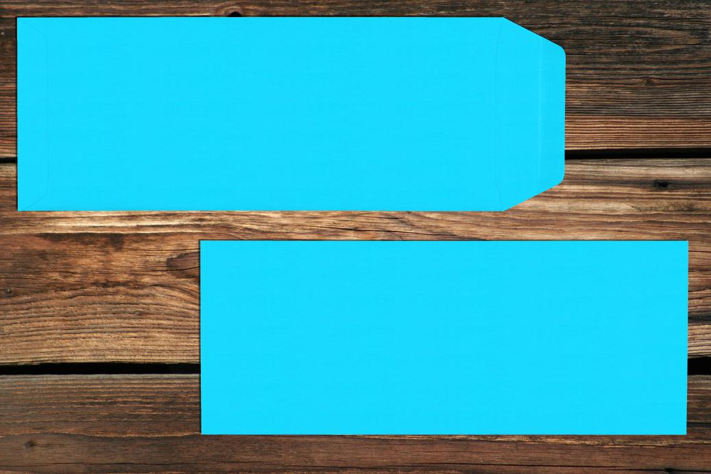 Versandtaschen 125x312 mm Nassklebend Ozeanblau 120 g/qm